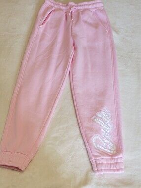 Pink Girls' Barbie Logo Jogger Pants